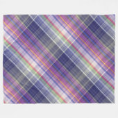 Modern Tartan Paarse Tan Plaid Pattern. Fleece Deken (Voorkant (Horizontaal))