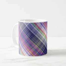 Modern Tartan Paarse Tan Plaid Pattern. Koffiemok