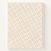 Modern tartan patroon en hart bruin plakboek notitieboek (Achterkant)