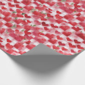 Modern Tartan rood bloemmotief Cadeaupapier (Hoek)