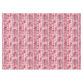 Modern Tartan rood hart patroon Tafelkleed (Voorkant (Horizontaal))