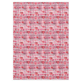 Modern Tartan rood hart patroon Tafelkleed (Voorkant)