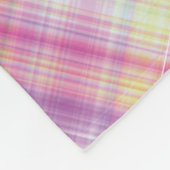 Modern Tartan Roze Tan Plaid Patroon. Fleece Deken (Hoek)