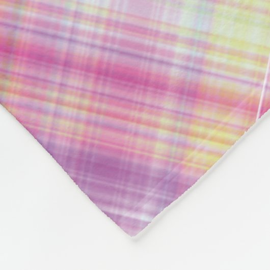 Modern Tartan Roze Tan Plaid Patroon. Fleece Deken (Hoek)