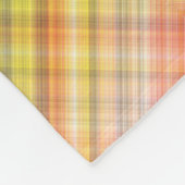 Modern Tartan Sinaasappel Groen Tan Plaid Pattern. Fleece Deken (Hoek)