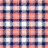 Modern Tartan tafellaken Koraal Marine voor Chic H