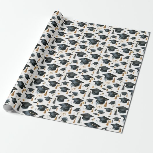 Modern Tassel Afstuderen Felicitaties petten Cadeaupapier (Uitgerold)