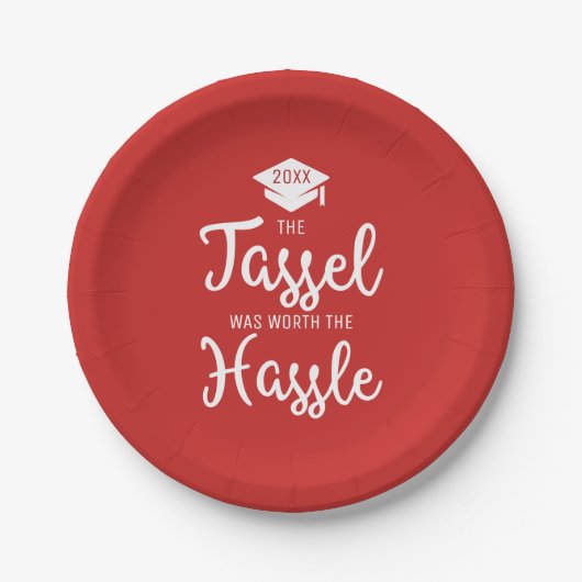 Modern Tassel is het afstudeerfeest waard Papieren Bordje (Voorkant)