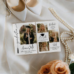 Modern Tassel Script Photo Graduation Invite Kaart<br><div class="desc">Announce your milestone with this unique "Tassel Script" graduation invitation. Featuring a striking vertical calligraphy design where the lettering transforms into a graduation cap tassel. The elegant arched photo slot beautifully showcases your senior portrait. This minimalist black and white design is a sophisticated choice for high school or college Class...</div>