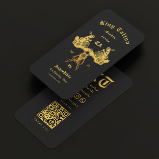 Modern Tattoo Artiest Tattoo Studio Zwart Visitekaartje