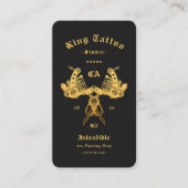 Modern Tattoo Artiest Tattoo Studio Zwart Visitekaartje (Voorkant)