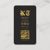 Modern Tattoo Artiest Tattoo Studio Zwart Visitekaartje (Achterkant)