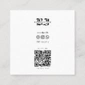 Modern Tattoo Artist Goud Script Blauw Roze Paarse Vierkante Visitekaartje (Achterkant)