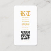 Modern Tattoo Artist Tattoo Studio Wit Goud Visitekaartje (Achterkant)