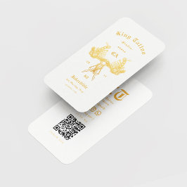 Modern Tattoo Artist Tattoo Studio Wit Goud Visitekaartje