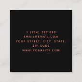 Modern Tattoo & Piercing Artistic Monkey Design Vierkante Visitekaartje (Achterkant)