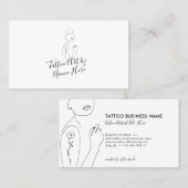 Modern Tattoo script typografie Logo Visitekaartje (Voorkant / Achterkant)
