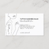 Modern Tattoo script typografie Logo Visitekaartje (Achterkant)