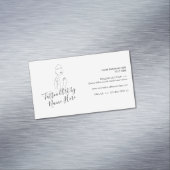 Modern Tattoo script typography Magnetisch Visitekaartje (Voorbeeld)
