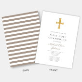Modern Taupe Cross Boy First Community Kaart