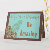 Modern Taupe en Plum Kaart (Gele Bloem)