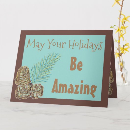 Modern Taupe en Plum Kaart (Gele Bloem)