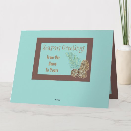 Modern Taupe en Plum Kaart (Achterkant)