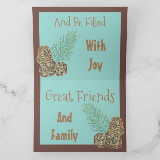 Modern Taupe en Plum Kaart (Binnen)