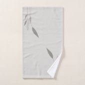 Modern Taupe en Tan Tall Leaves Bad Handdoek (Handdoek)