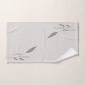 Modern Taupe en Tan Tall Leaves Bad Handdoek (Handdoek)