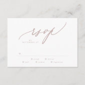 Modern Taupe en White Simple Wedding RSVP Kaartje (Voorkant)