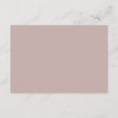 Modern Taupe en White Simple Wedding RSVP Kaartje (Achterkant)