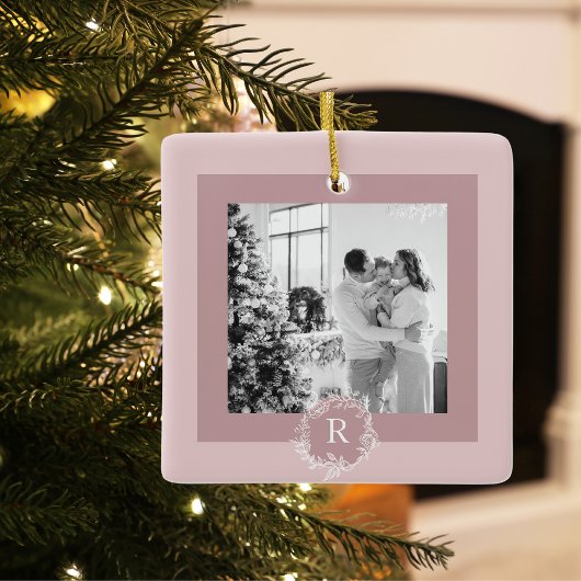 Modern Taupe | Foto van de familie | INITIAAL Keramisch Ornament