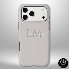 Modern Taupe Gray Monogram Branding Style