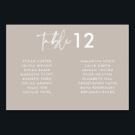 Modern Taupe Handgeschreven Manuscript Names Wedde Kaart<br><div class="desc">Modern Taupe Handgeschreven het Aantal van de Lijst van de Bindende van de Gast van het Manuscript</div>