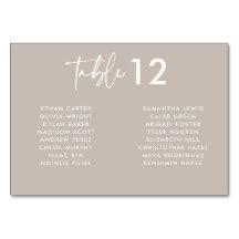 Modern Taupe Handgeschreven Manuscript Names Wedde