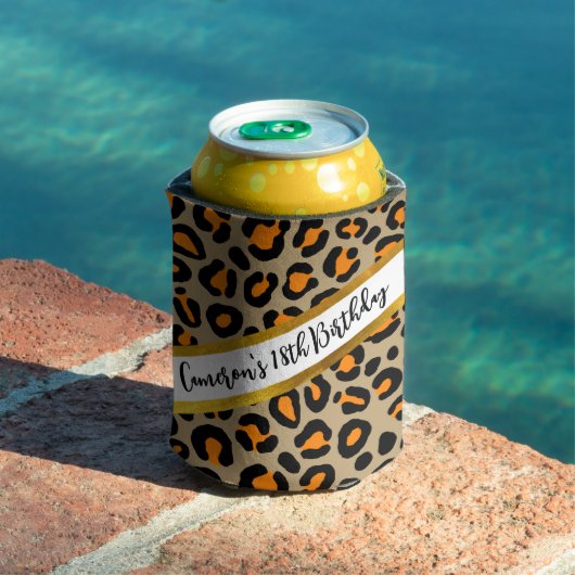 Modern Taupe Leopard Girly Cheetah Blikjeskoeler (Insitu Zwembad)