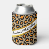 Modern Taupe Leopard Girly Cheetah Blikjeskoeler (Blikje Voorkant)