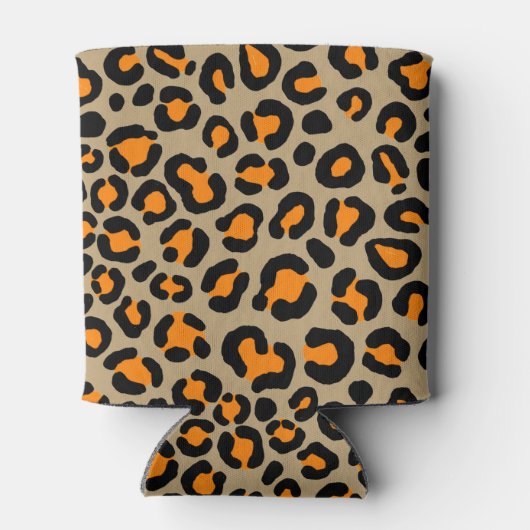 Modern Taupe Leopard Girly Cheetah Blikjeskoeler (Achterkant)