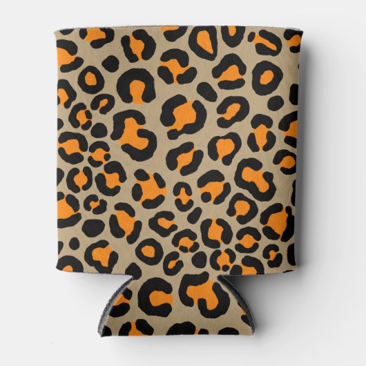 Modern Taupe Leopard Pattern Girly Cheetah Print Blikjeskoeler (Voorkant)