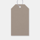 Modern Taupe Religious Cross Boy Confirmation Cadeaulabel (Achterkant)