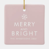 Modern Taupe & Roze | Foto | Sisters Gift Keramisch Ornament (Achterkant)