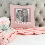 Modern Taupe & Roze | Foto | Sisters Gift Kussen<br><div class="desc">Modern Taupe & Pink | Afbeelding Sisters Gift Pillows make for thoughtful and practical gifts, offering in comfort en ontspanning aan de recipiënt. Here's a description of pillows as a gift: Give the gift of ultimate comfort and relaxation with these luxurious pillows. Crafted with the finest materials, these pillows are...</div>
