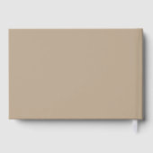 Modern Taupe White Happy Retirement Personalized  Gastenboek (Achterkant)