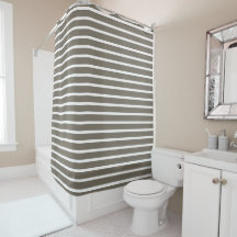 Modern Taupe & White Striped