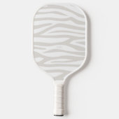 Modern Taupe Zebra Afdrukken op maat Pickleball Paddle (Achterkant)