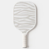 Modern Taupe Zebra Afdrukken op maat Pickleball Paddle (Voorkant)