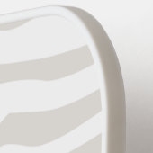 Modern Taupe Zebra Afdrukken op maat Pickleball Paddle (Links Detail)