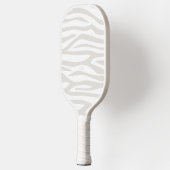 Modern Taupe Zebra Afdrukken op maat Pickleball Paddle (Links)