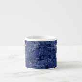 Modern Taurus Zodiac Sign Navy Blue Digital Camo Espresso Kop (Voorkant)